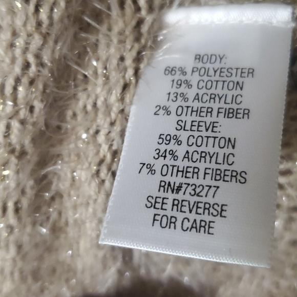 Gold and Taupe Lame Cardigan - Picture 6 of 6